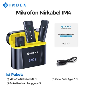 Siap INBEX M8 IM4 Microphone Wireless Lavalier Bluetooth Youtuber Nirkabel Mic Clip On Audio
