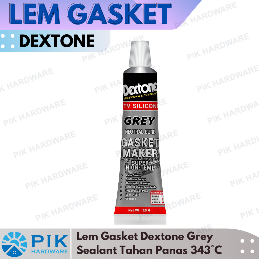 Jual LEM GASKET DEXTONE NETRAL GREY - SUPER SEALER RTV TAHAN PANAS ...