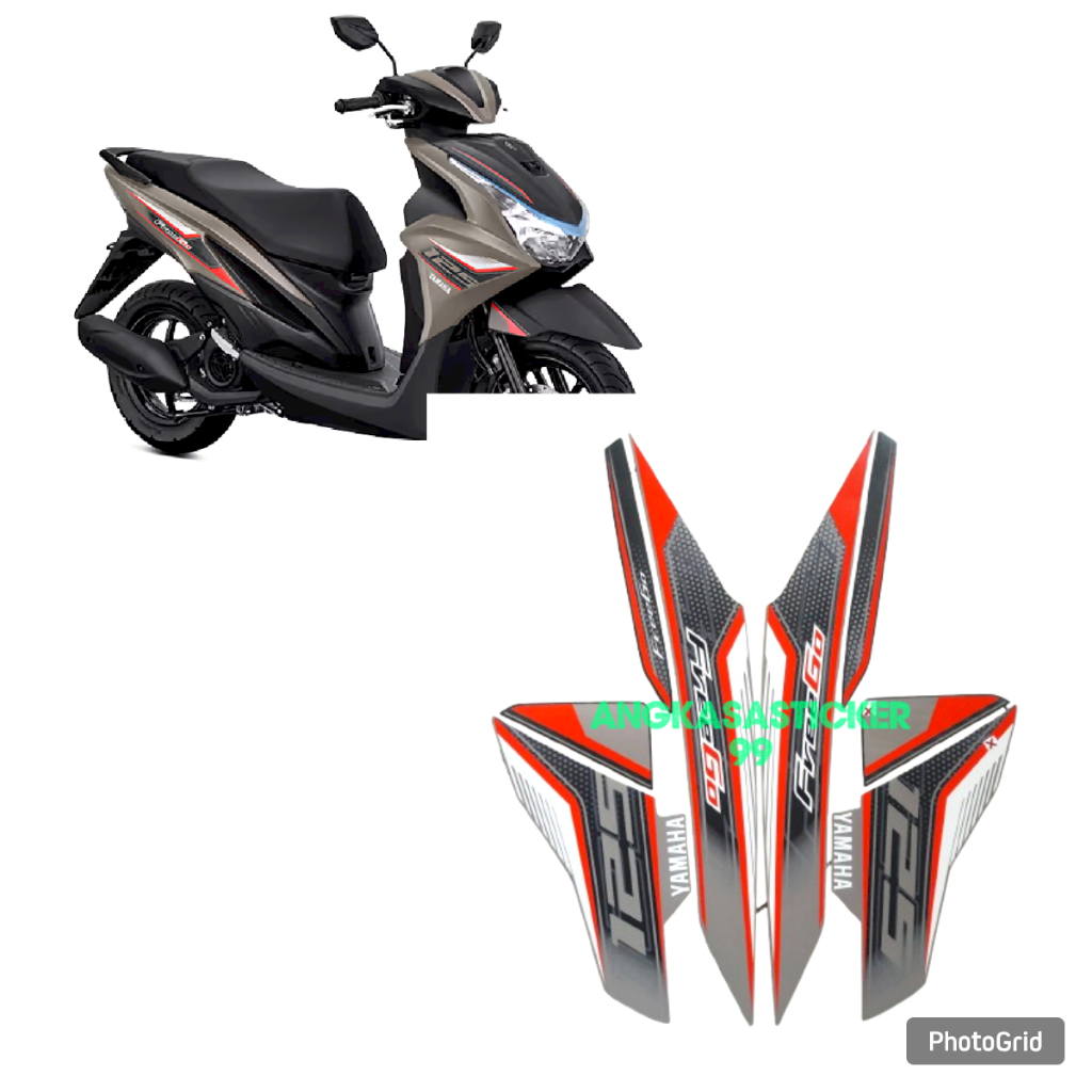 Jual lish sticker striping motor yamaha freego tahun 2025 warna motor ...