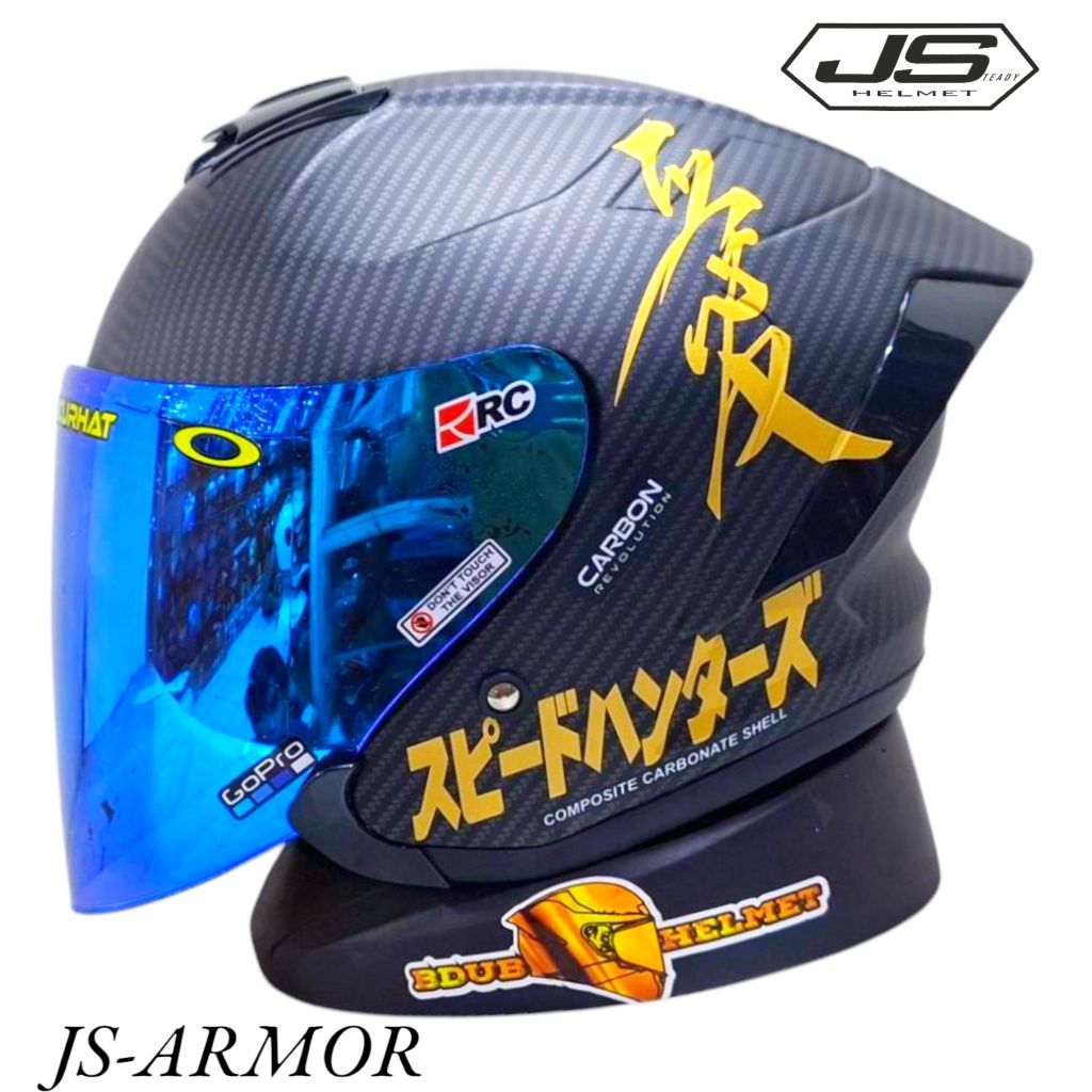 Jual Helm JS Armor Carbon dof Kenji paket ganteng original JS | Shopee ...