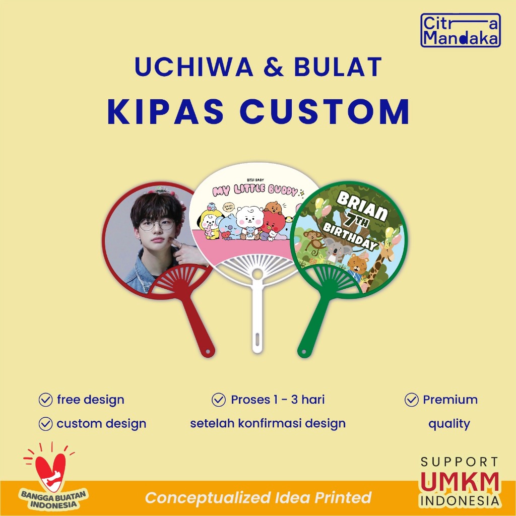 Jual Kipas Kerang Custom Uchiwa Hand Fan Souvenir Pernikahan Ulang ...