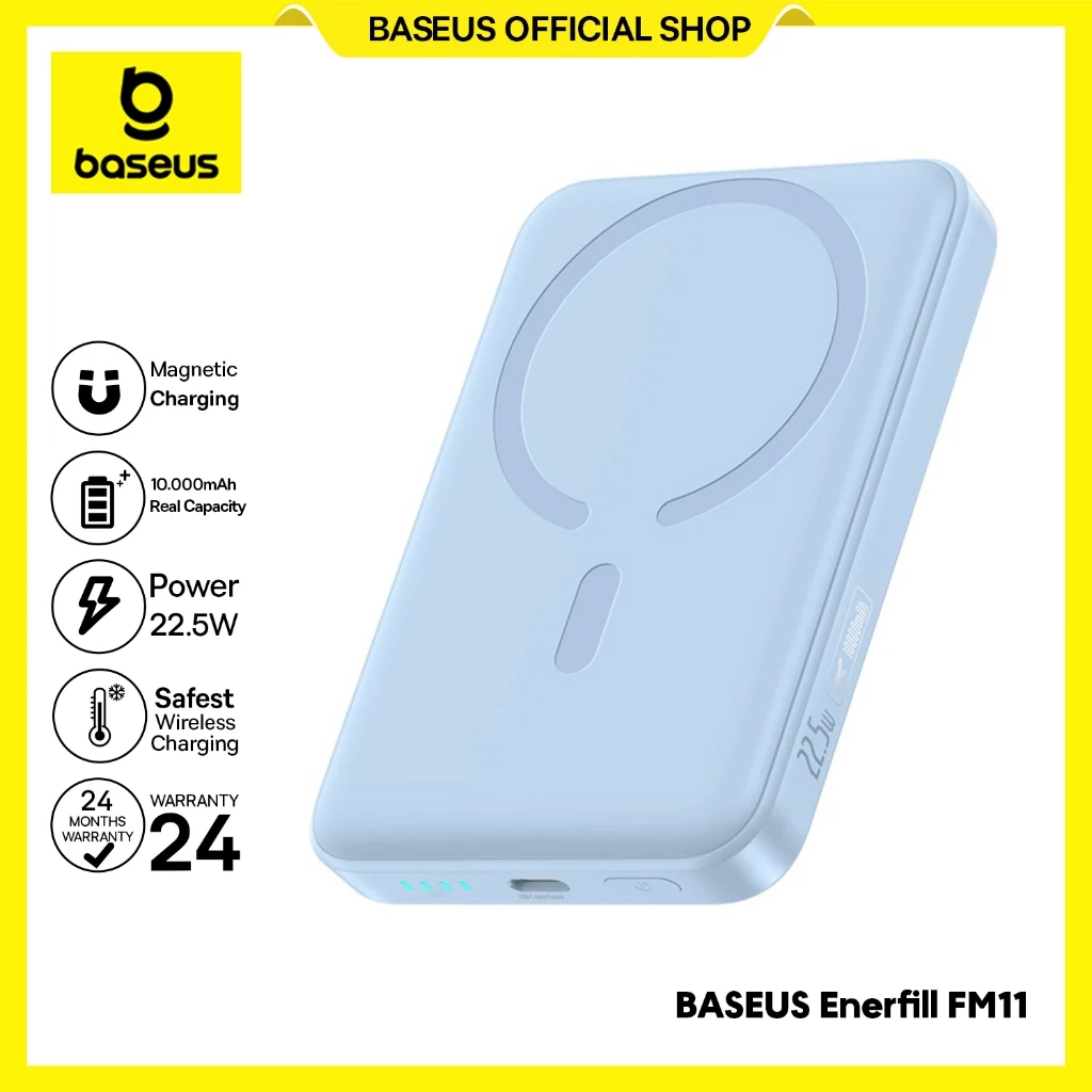Baseus Power Bank EnerFill FM11 10000mAh 22.5W Magnetic Mini Wireless Fast Charging Powerbank