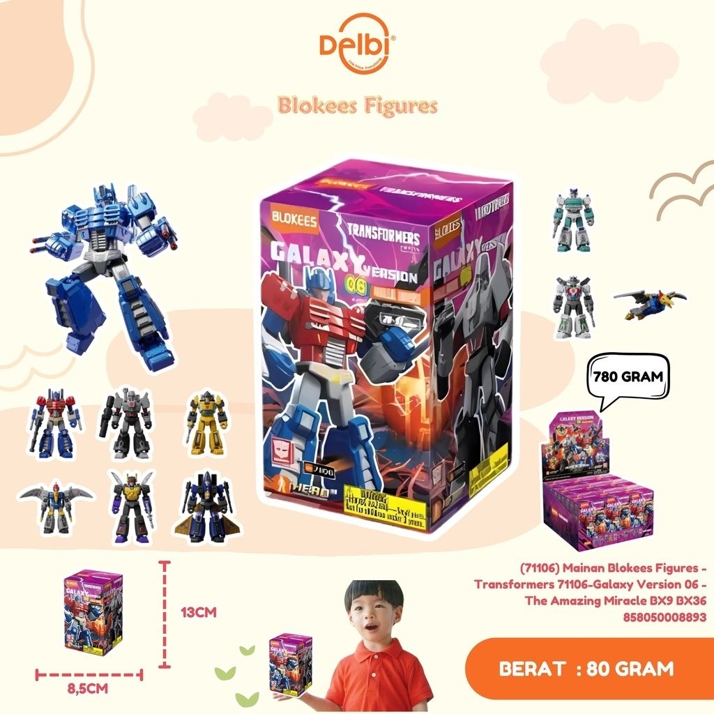 Jual (71106) Mainan Blokees Figures - Transformers 71106-Galaxy Version ...