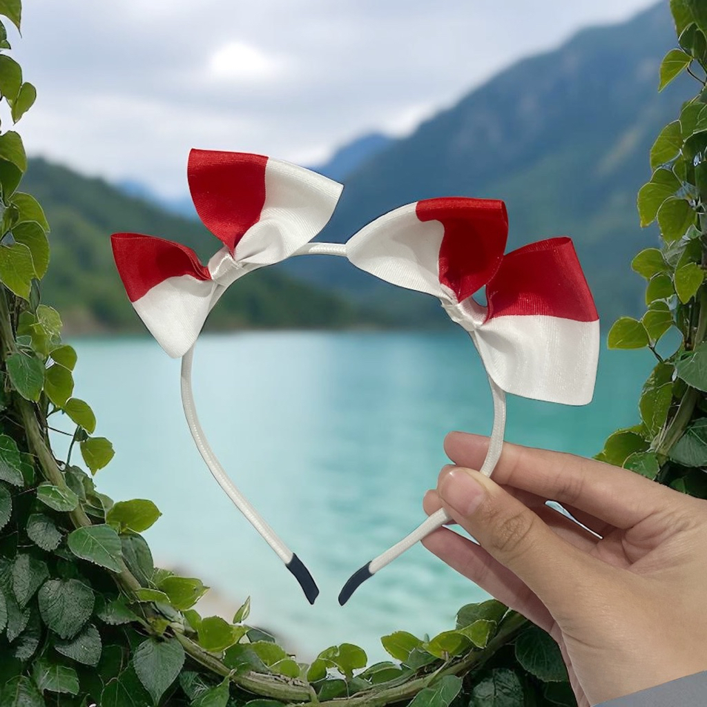 Jual Bando Kemerdekaan Dua Pita Merah Putih Double Bow Red White ...
