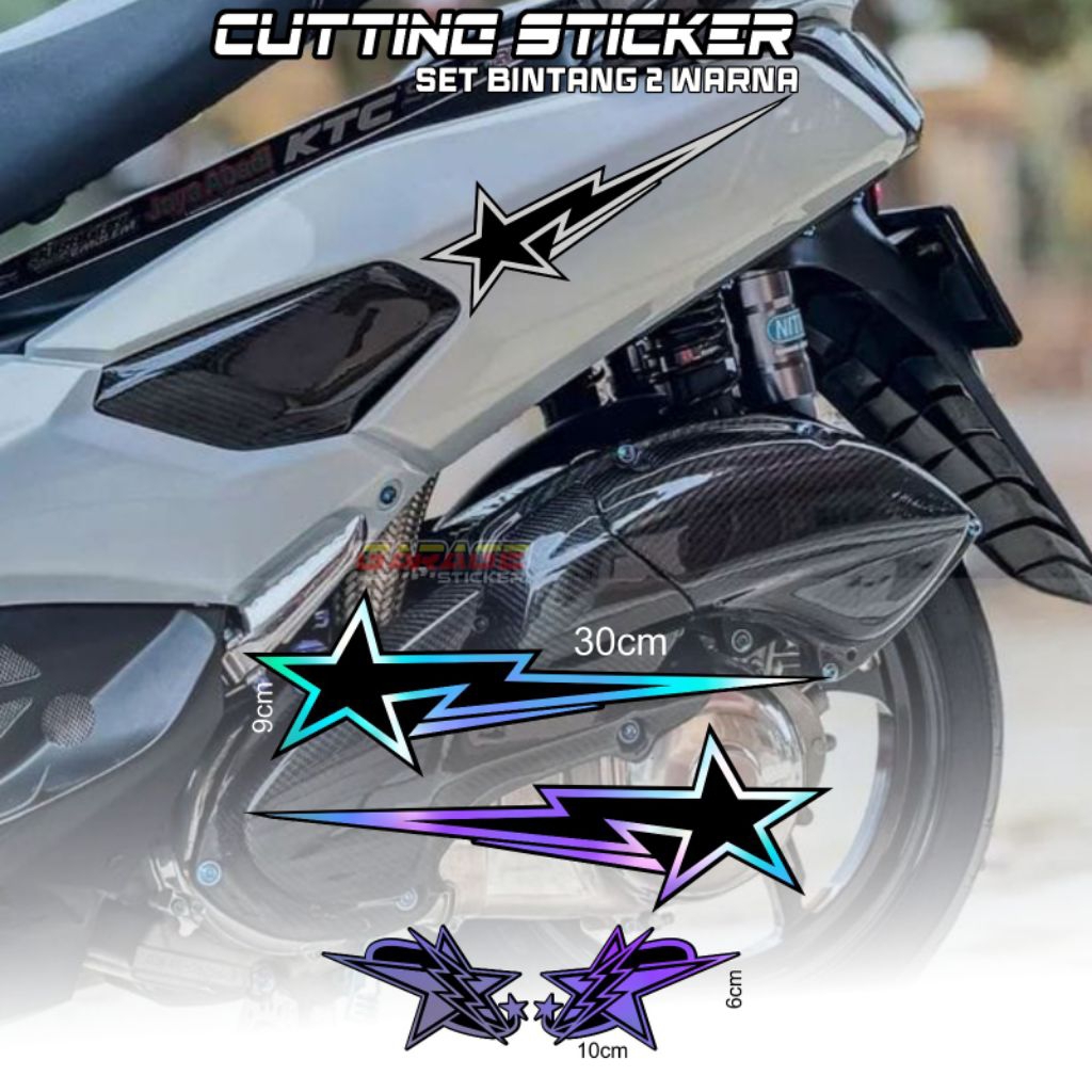 Jual Stiker bintang petir v4 cutting sticker isi 4 pcs universal all ...