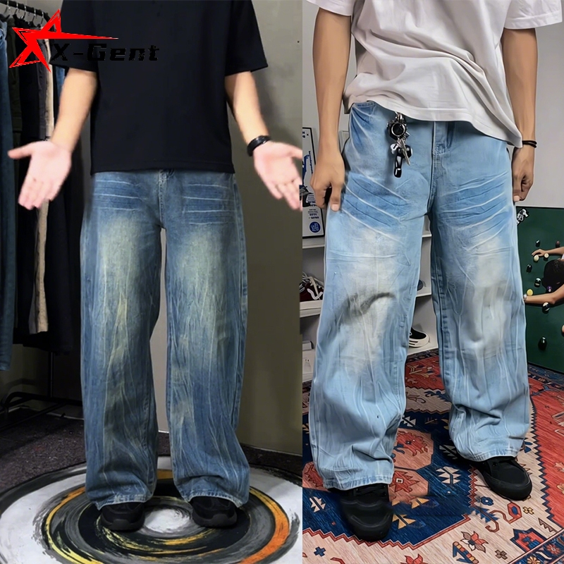Jual X-Gent celana Petir Bergaris gombrong kulot jeans pria/wanita ...