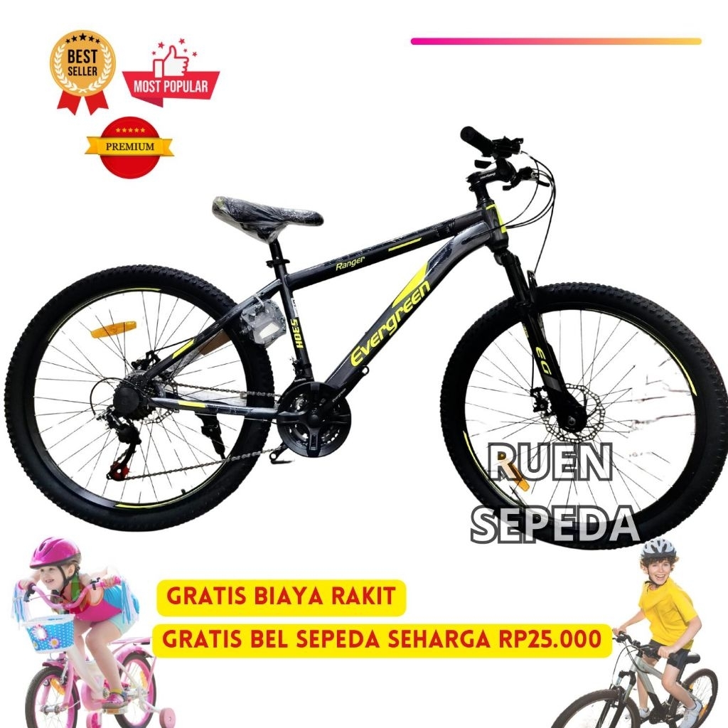 Jual Sepeda MTB Evergreen Ranger 540 26 Inch 21 Speed | Shopee Indonesia