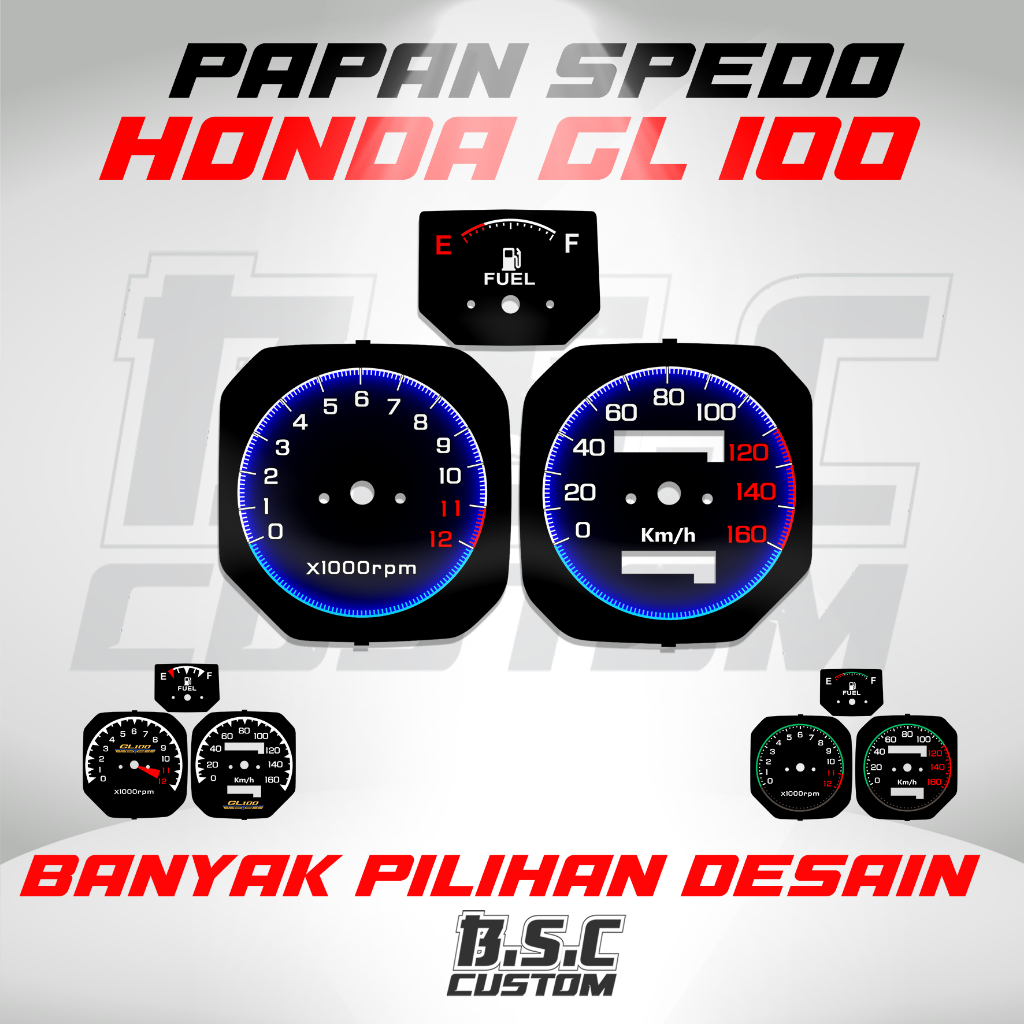 Jual BISA CUSTOM PAPAN SPIDO PANEL SPEEDOMETER PAPAN SPEDO HONDA GL 100 ...