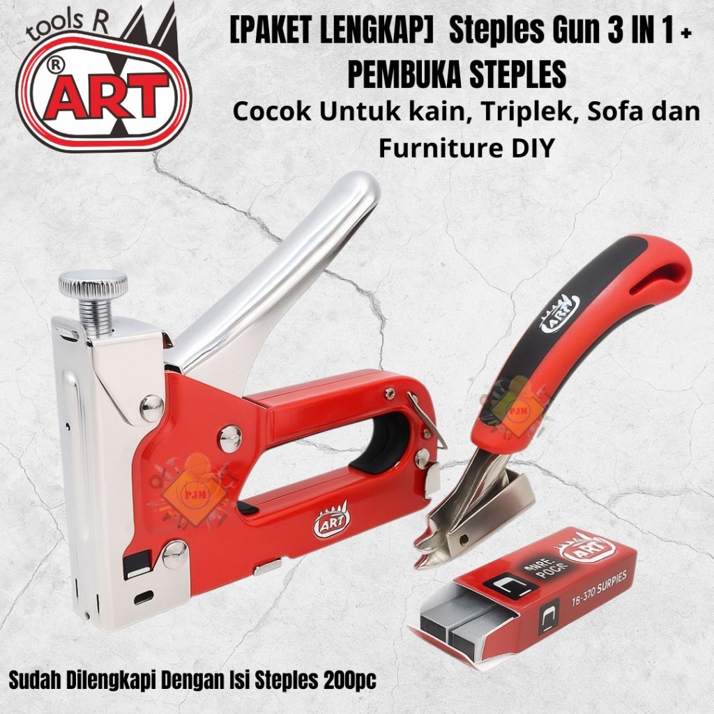 Jual Staples Tembak 3 in 1 / Staple Gun 3 inch 1 + Refil + Gratis Alat ...