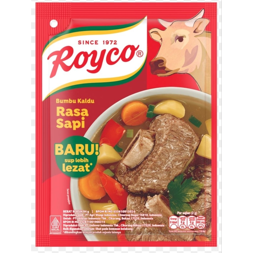 Jual Royco Bumbu Kaldu Penyedap Makanan Rasa Sapi 94 Gr | Shopee Indonesia