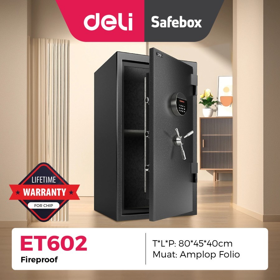 Jual Deli Safe Box - Brankas Digital Fireproof ET602 brankas besar big ...