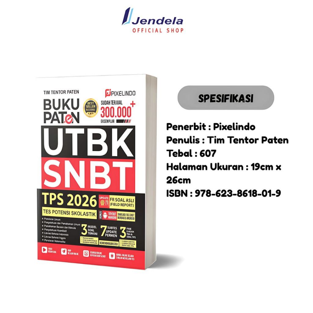 Jual Buku Paten Utbk Snbt 2026 Tes Potensi Skolastik 2026 Terbaru Utbk