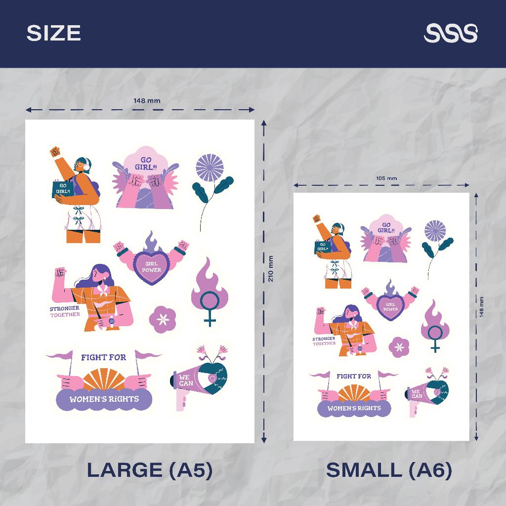 Jual STICKER GIRL POWER / STICKER PACK AESTHETIC 061 | Shopee Indonesia