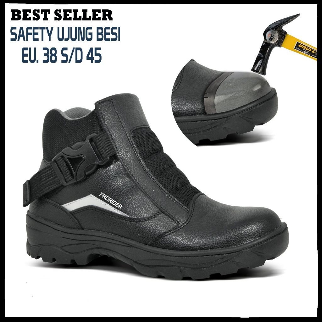 Jual Prorider sepatu safety ujung besi / motor / touring | Shopee Indonesia