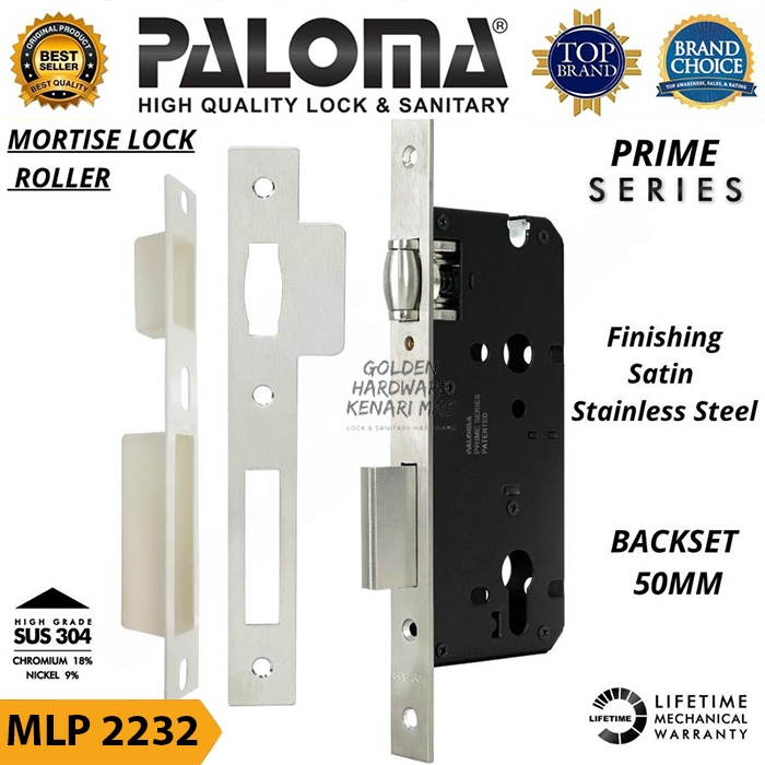 Jual PALOMA MLP 2231 2232 2233 2238 2239 Mortise Lock Roller Body Kunci ...