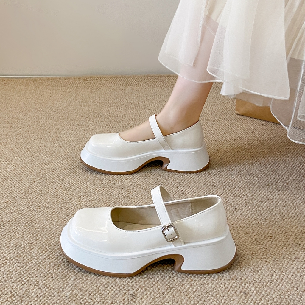 Jual Sepatu Kerja Wanita Sepatu Platform Cewek Kasual Loafers Perempuan ...