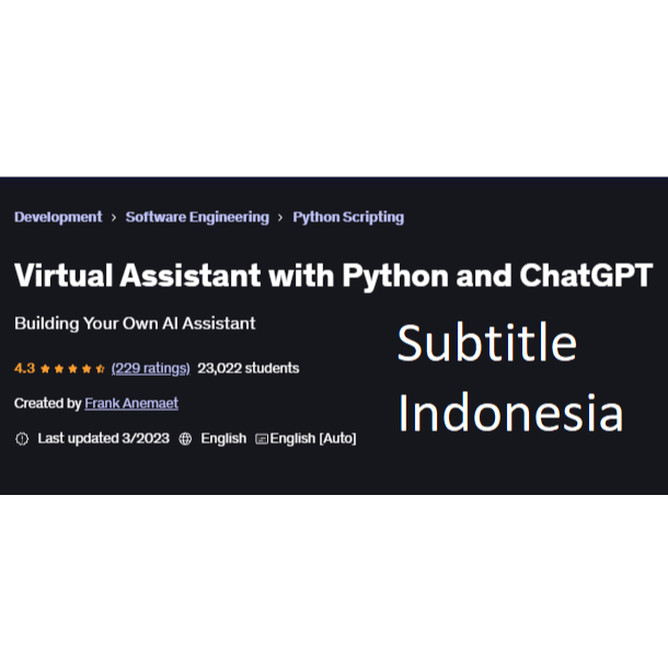 Jual Course Virtual Assistant with Python and ChatGPT | Shopee Indonesia