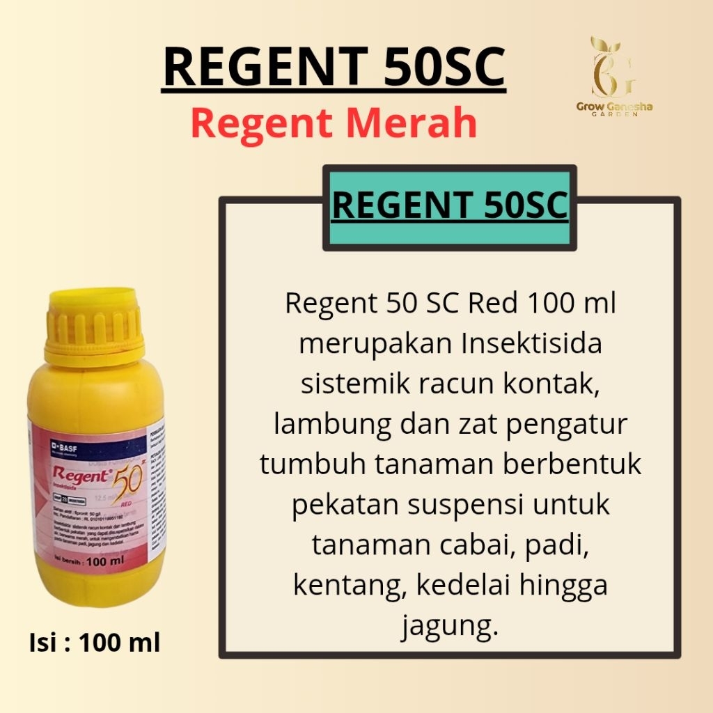Jual REGENT MERAH 50 SC || REGENT MERAH || INSEKTISIDA || 100 Ml ...