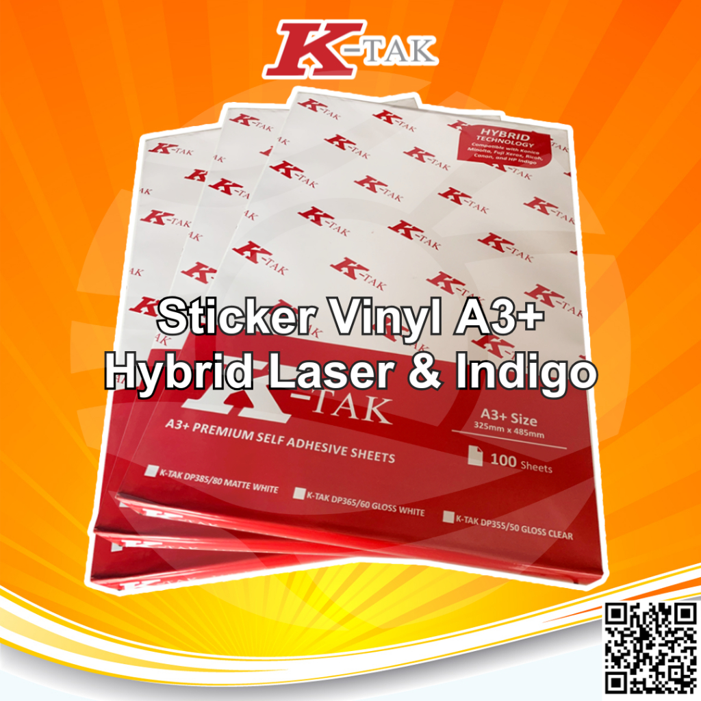 Jual Ktak Sticker Vinyl PP Film Stiker K-Tak Hybrid Laser Toner dan ...