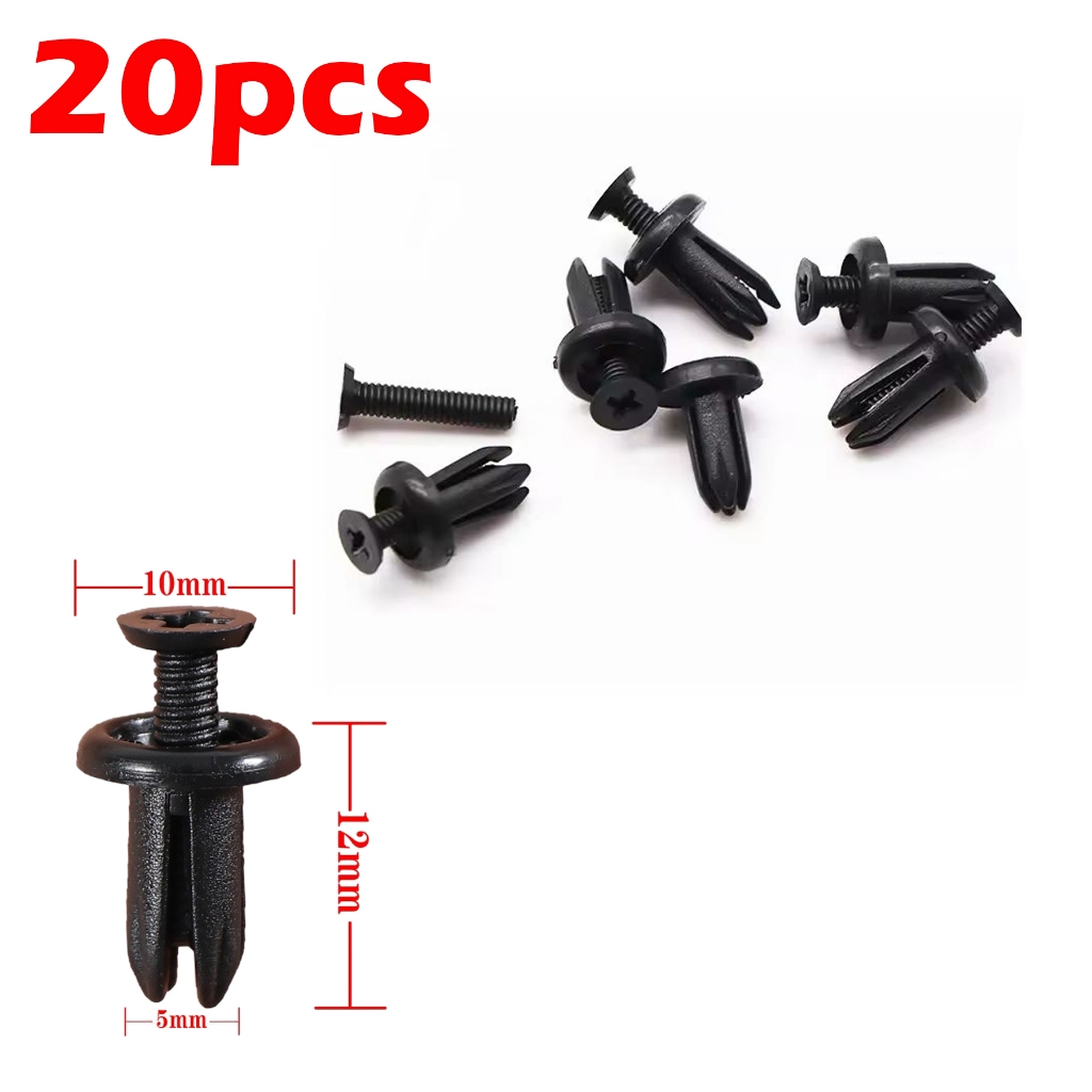 Jual 10pcs Klip Kancing baut Plastic rivet mobil lubang 12 x 5mm ...