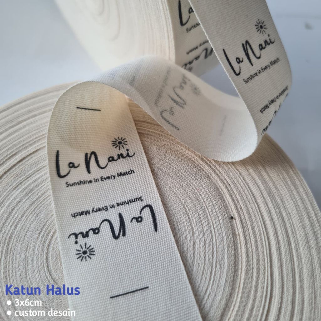 Jual 50 meter label katun halus label leher lebal baju label kaos label ...