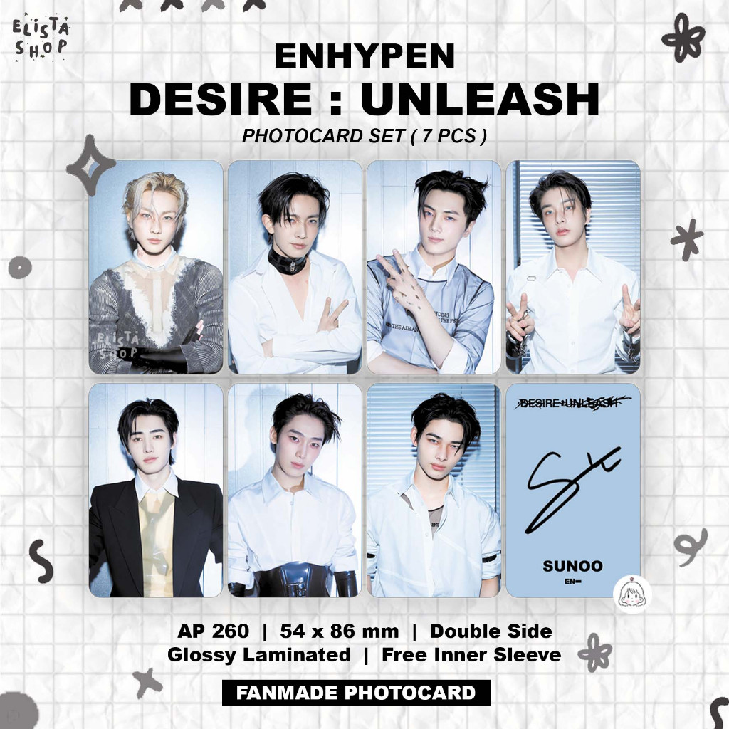 Jual [SET] Photocard Enhypen Desire Unleash Bad Desire (Free Inner