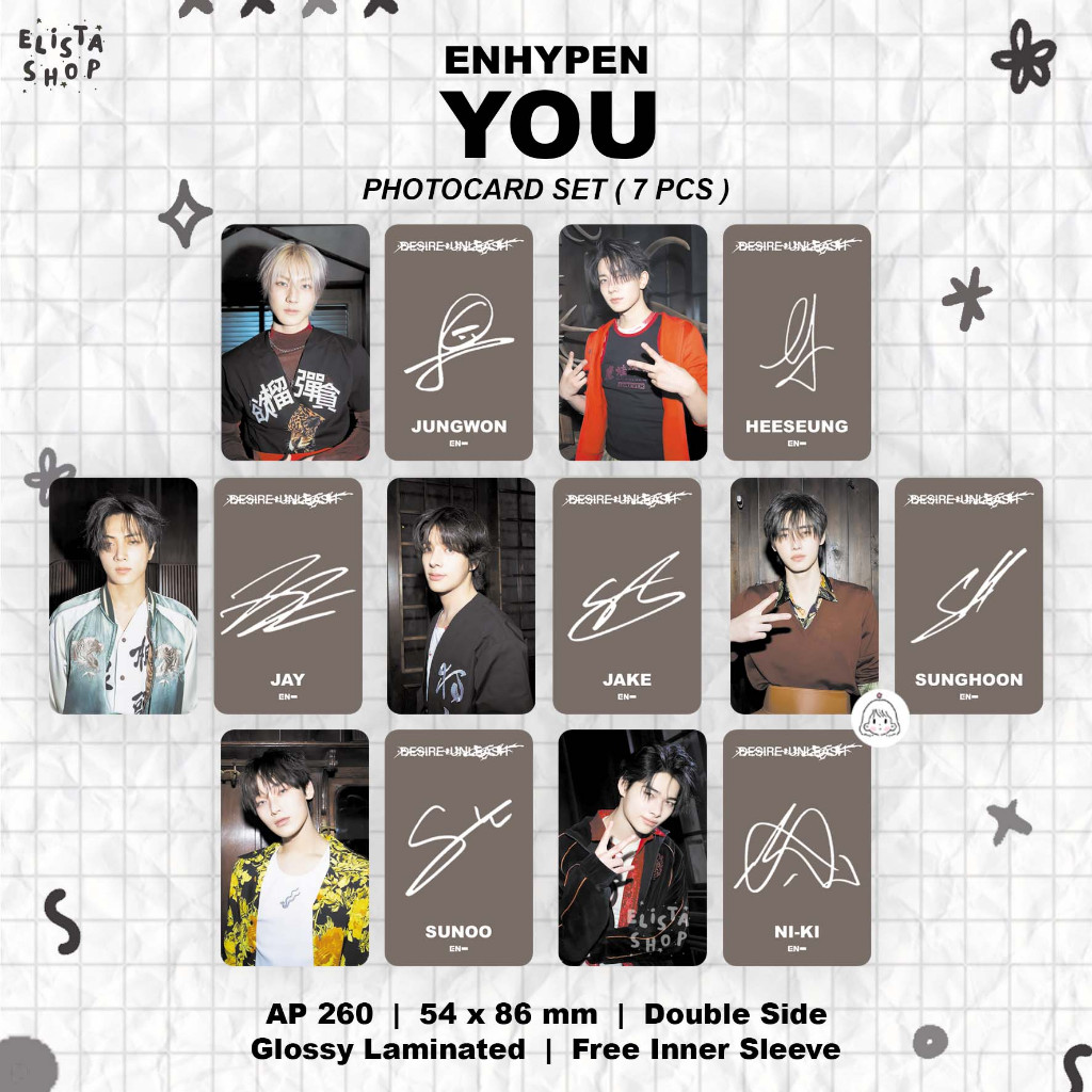 Jual [SET] Photocard Enhypen Desire Unleash Bad Desire (Free Inner