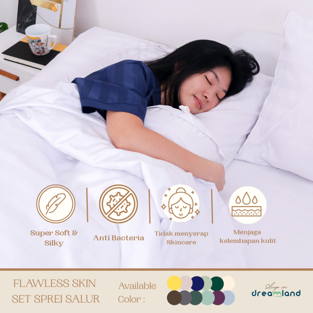 Jual READY STOCK | SLEEP IN DREAMLAND | Flawless Skin Sprei Set ...