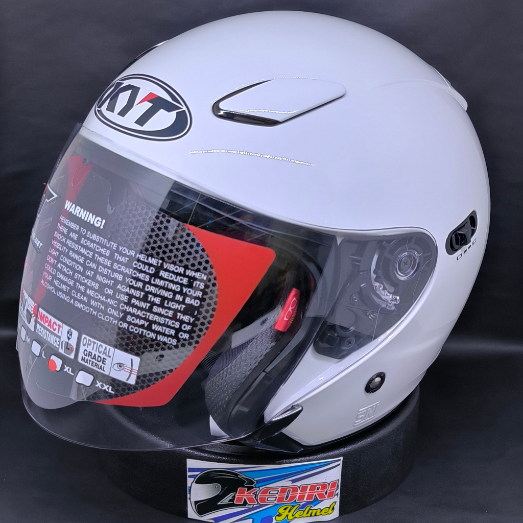 Jual Helm KYT DJ Maxi double visor DJmaxi black doff white red gun ...