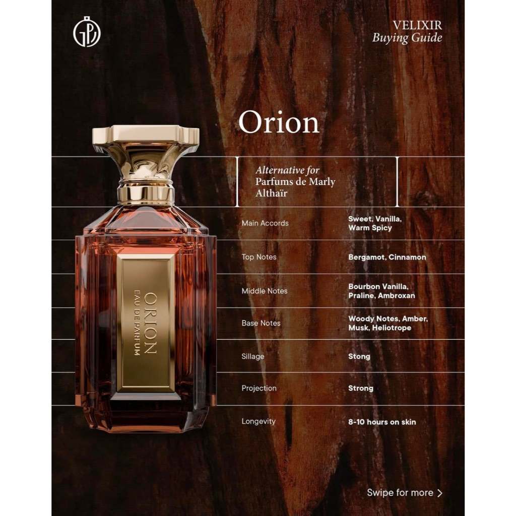 Jual Decant Parfum VELIXIR ORION For Unisex | Shopee Indonesia