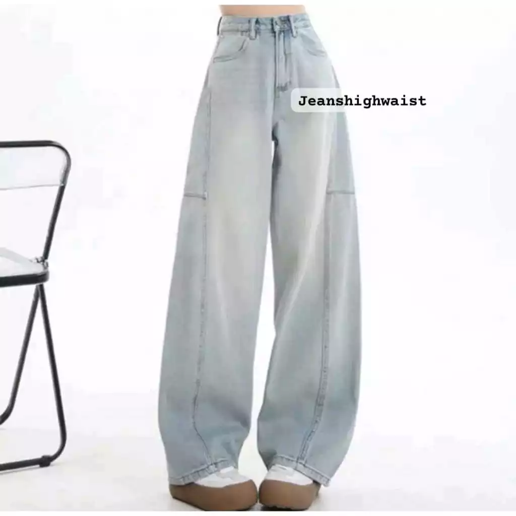 [UNISEX] Baggy barrel miss eldhini pants jeans raw denim pria dan wanita barrel outfit gombrong wide leg jins oversize Celana Panjang korean regular retro kalcer jeans wanita jeans lulu abu abu Highwaist celana erabaru biru skena