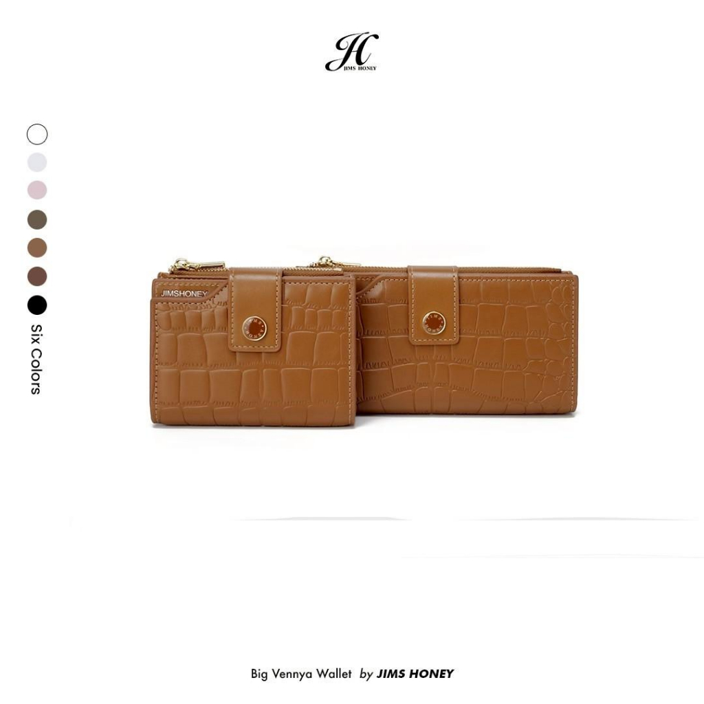 JIMS HONEY Dompet Wanita BIG VENNYA WALLET Dompet Uang Kartu Koin Kulit PU
