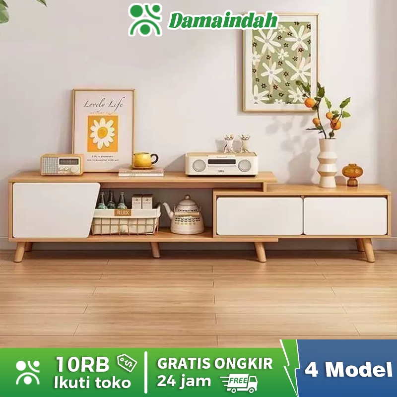 Damaindah Meja TV 180CM/ Rak TV / Lemari TV / Meja TV Minimalis Modern / Rak TV Minimalis Modern / Meja TV Kayu Murah/Panjang variabel 4-7 Feet