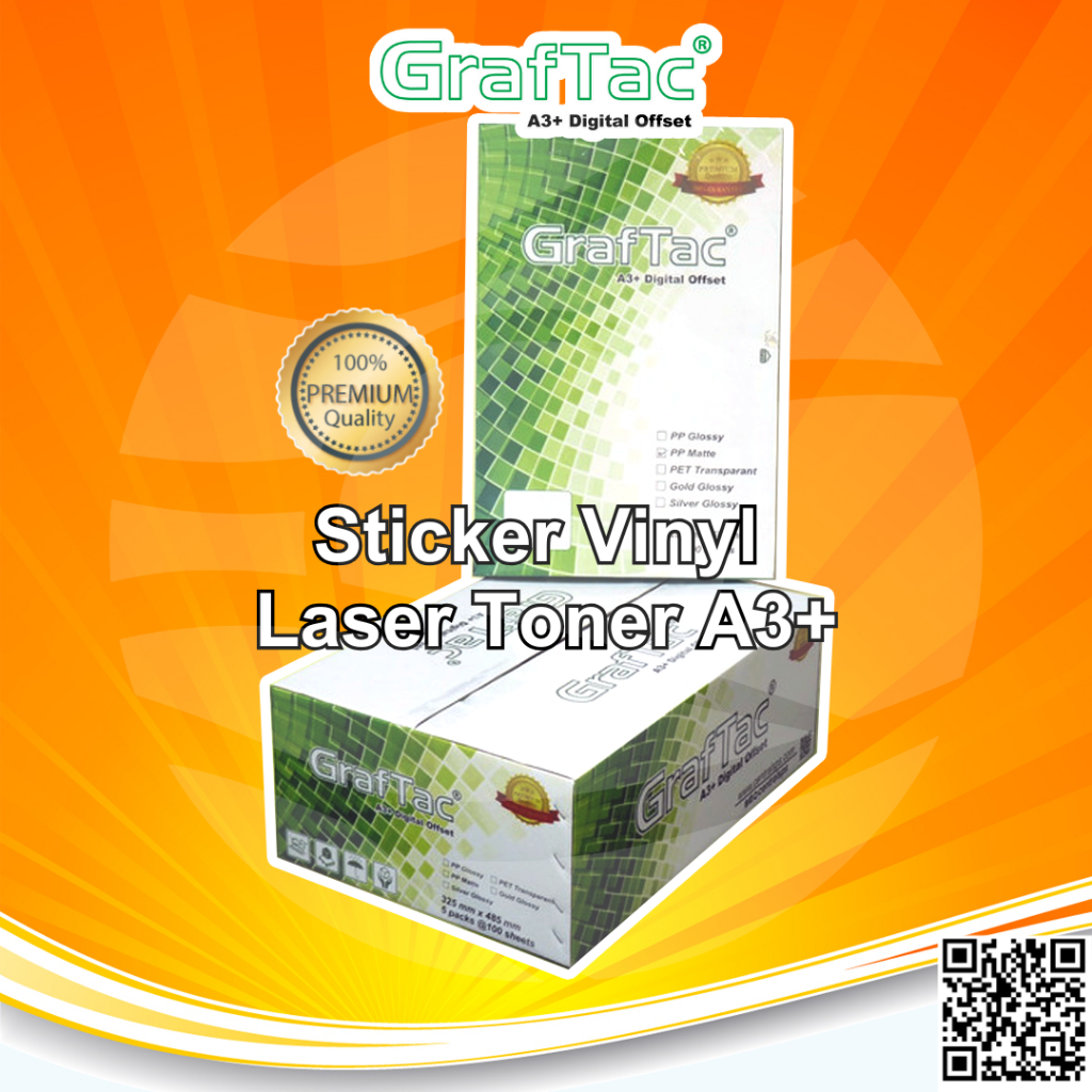 Jual Graftac Sticker Vinyl PP White Gloss Matte PET Transparan Stiker ...