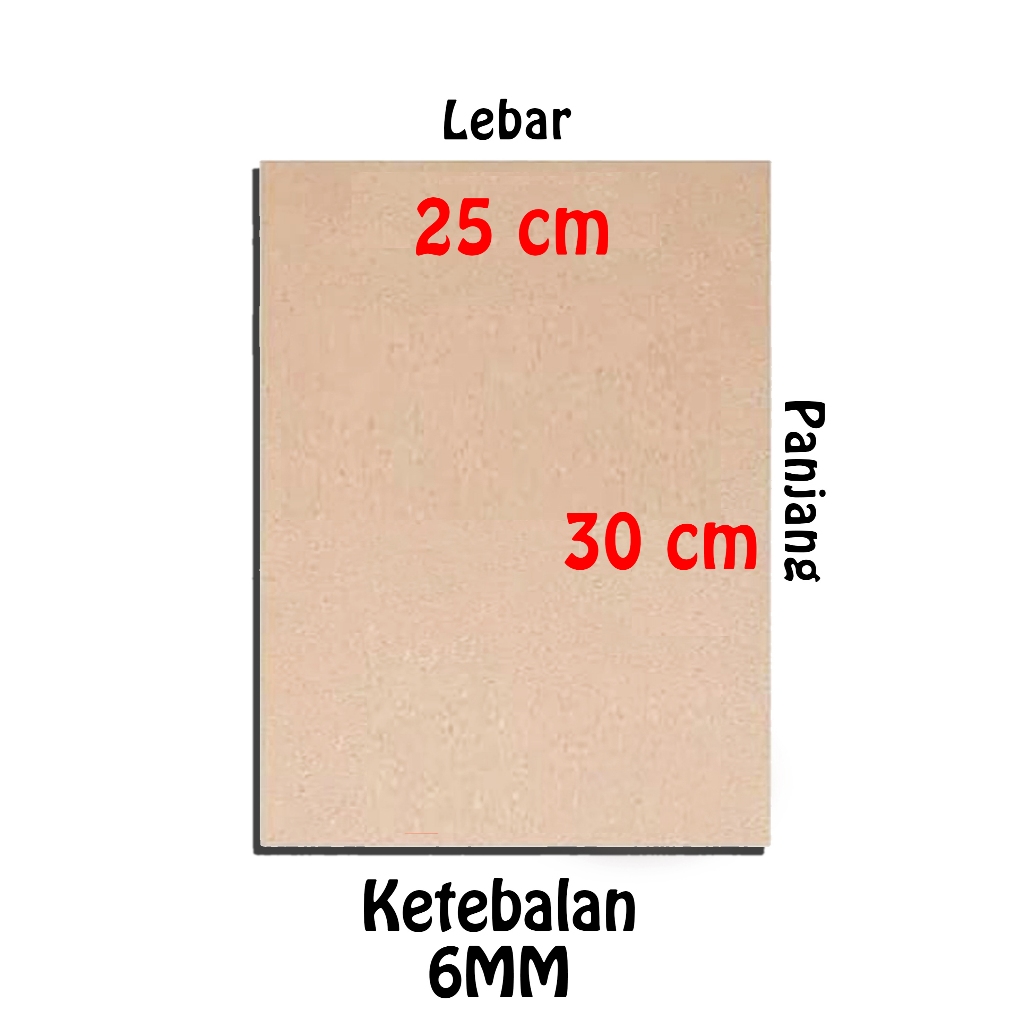 Jual PAPAN MDF UKURAN 30X25 Cm 6mm | Shopee Indonesia