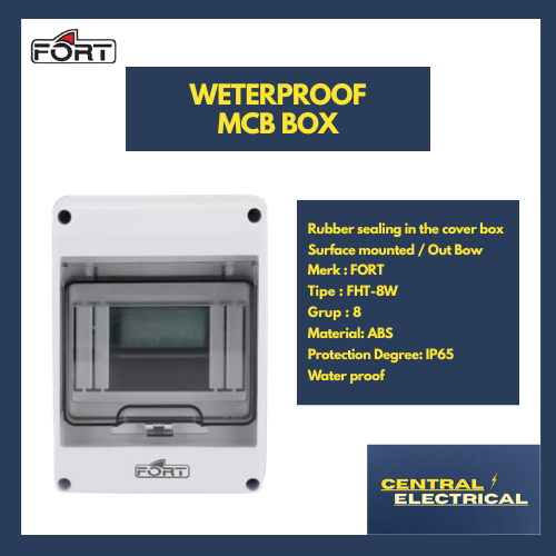 Jual FORT Waterproof MCB Box IP65 merk FORT tipe FHT-8W | Shopee Indonesia