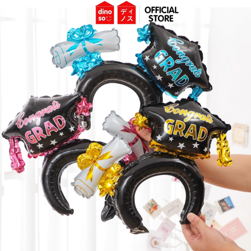 Jual DINOSO Balon Bando Congrats Graduation Balon Foil Kepala Toga ...