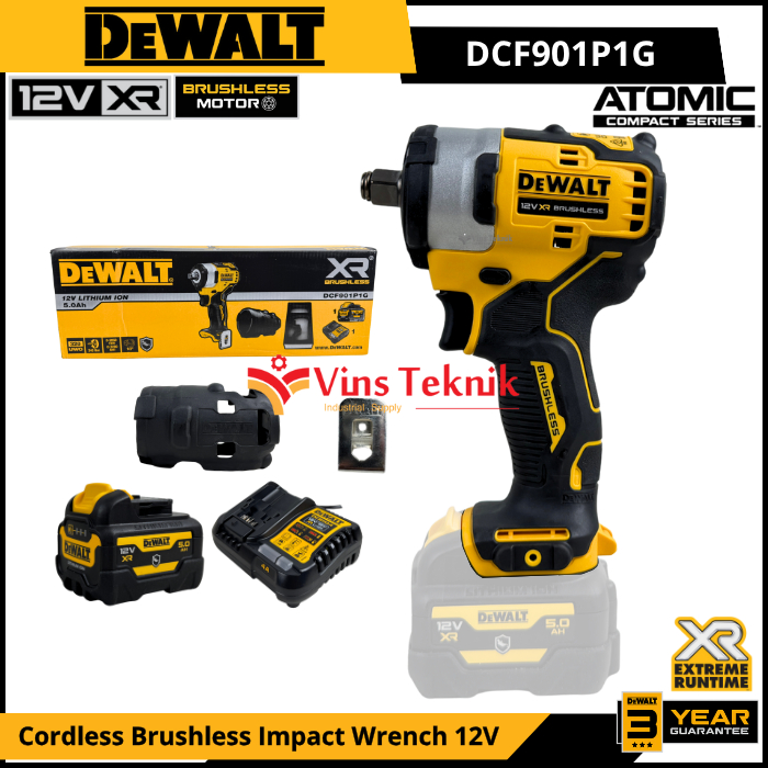 Jual DEWALT DCF901P1G Mesin Pembuka Baut Baterai Cordless Brushless ...