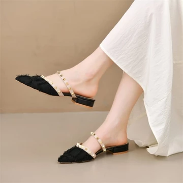 NF1052 Sepatu Flat Fashion Wanita Sepatu Flat Bludru Premium Anti Slip