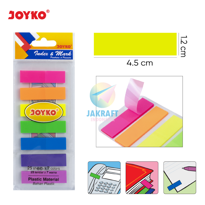 Jual (175 Pcs) Index & Mark JOYKO IM-30 Memo Tempel Plastik Persegi ...