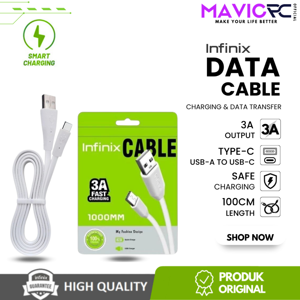 Jual INFINIX Kabel Cable Data USB TO TYPE-C 3A Support Fast Charging ...