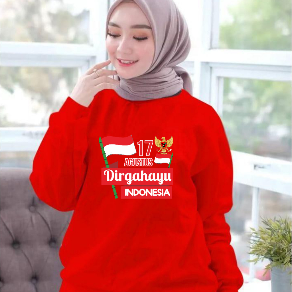 Baju Lengan Panjang Wanita Model Terbaru Dirgahayu Indonesia Cocok Di Pakai Untuk 17 Agustus / Baju Lengan Panjang 17 Agustus