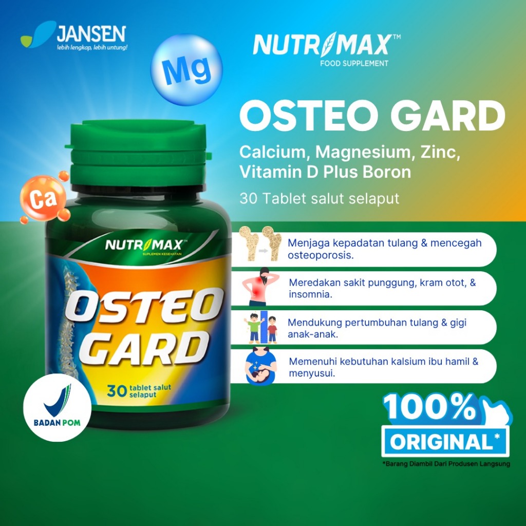 Jual Nutrimax Vitamin Osteo Gard - 30 Tablet - Untuk Kesehatan Tulang ...
