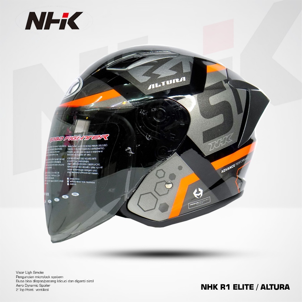 Jual NHK R1 ELITE MOTIF ALTURA SINGLE VISOR | Shopee Indonesia
