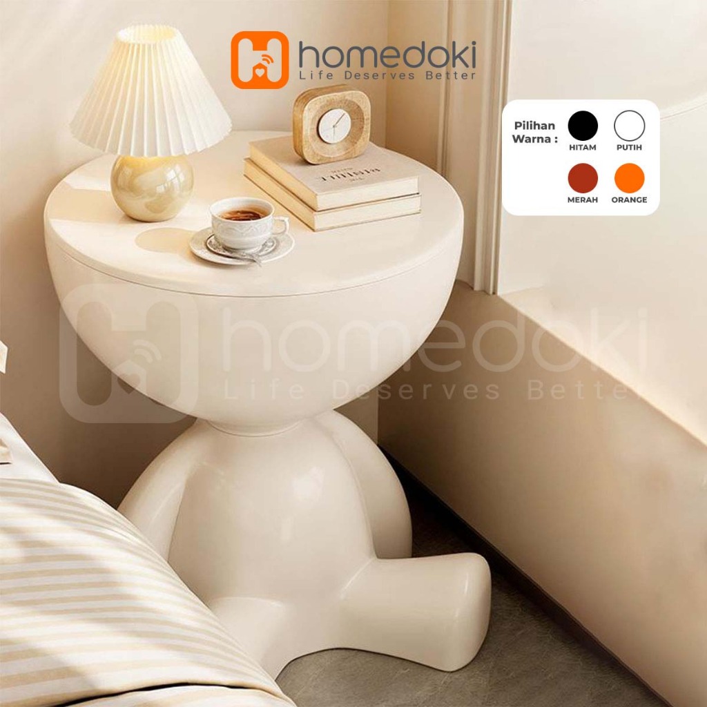 Homedoki  Meja Tamu/Meja Aesthetic/Meja Ruang Tamu minimalis/Meja Tamu Minimalis/Meja Samping Sofa