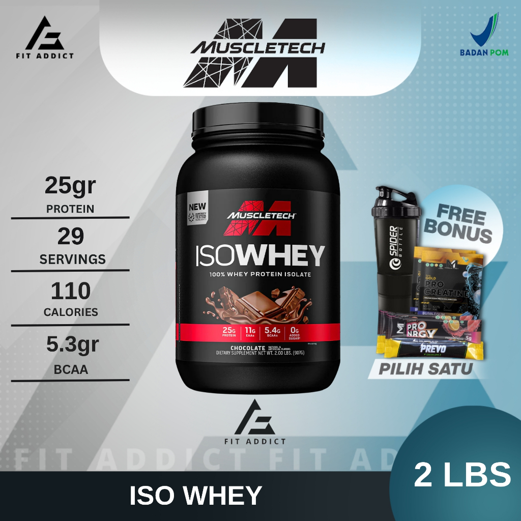 Jual Muscletech Iso Whey 2 Lbs Lb 100% Protein Isolate Muscle Tech ...