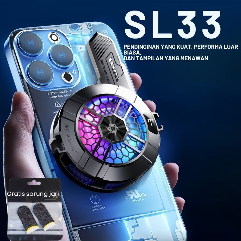 Jual Fan Cooler SL33 Radiator Pendingin HP Funcooler Cooling Fan Gaming ...