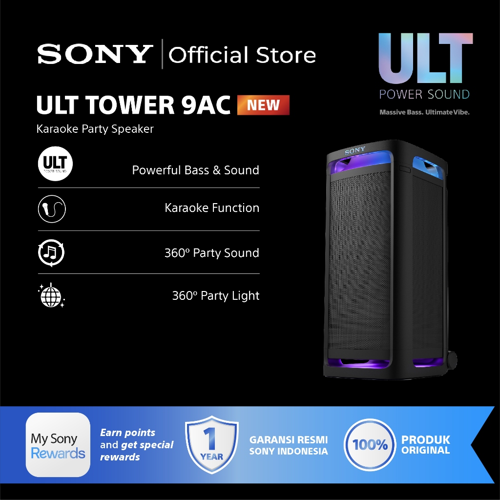Jual SONY ULT Tower 9 AC Wireless Partyy Speaker 9AC / SRS-ULT900AC ...