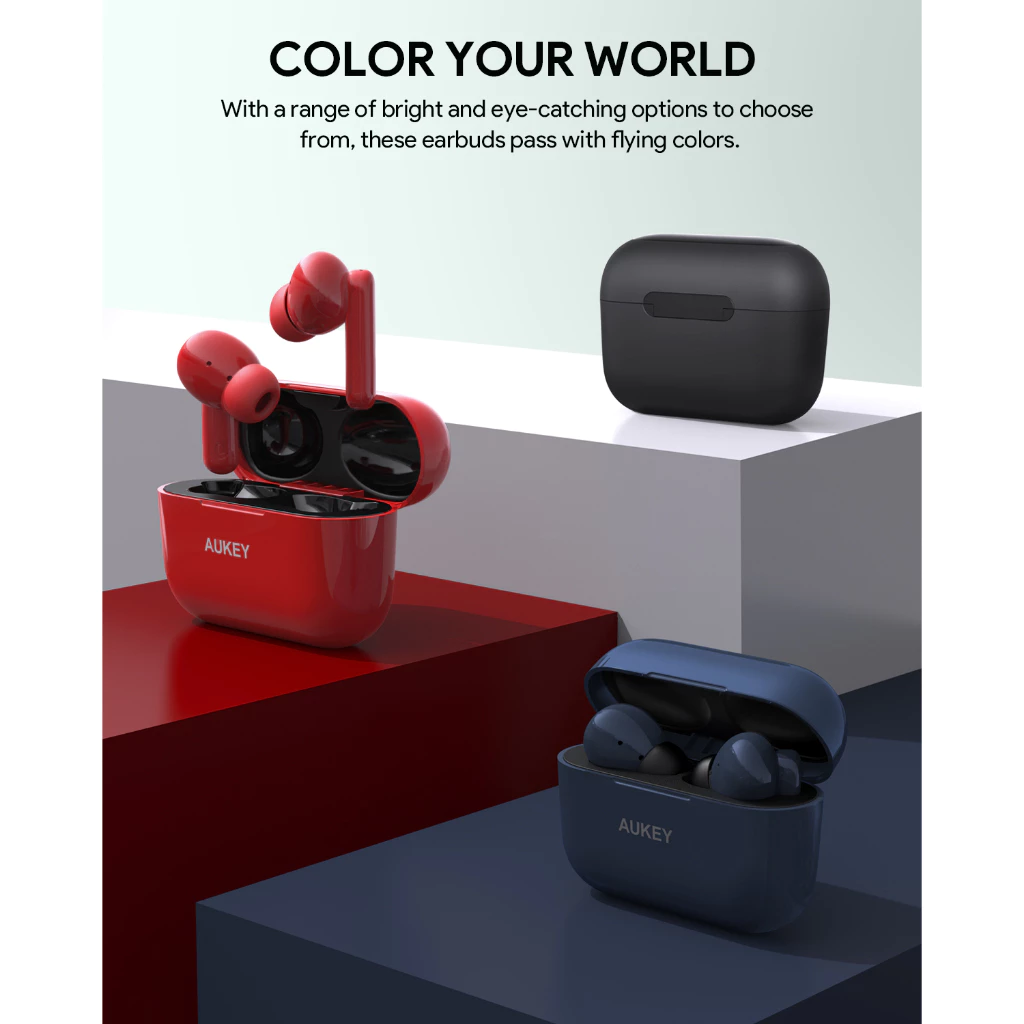 [FS] AUKEY TWS Bluetooth True Wireless Earphone IPX5 4G Earbuds EP-M1S