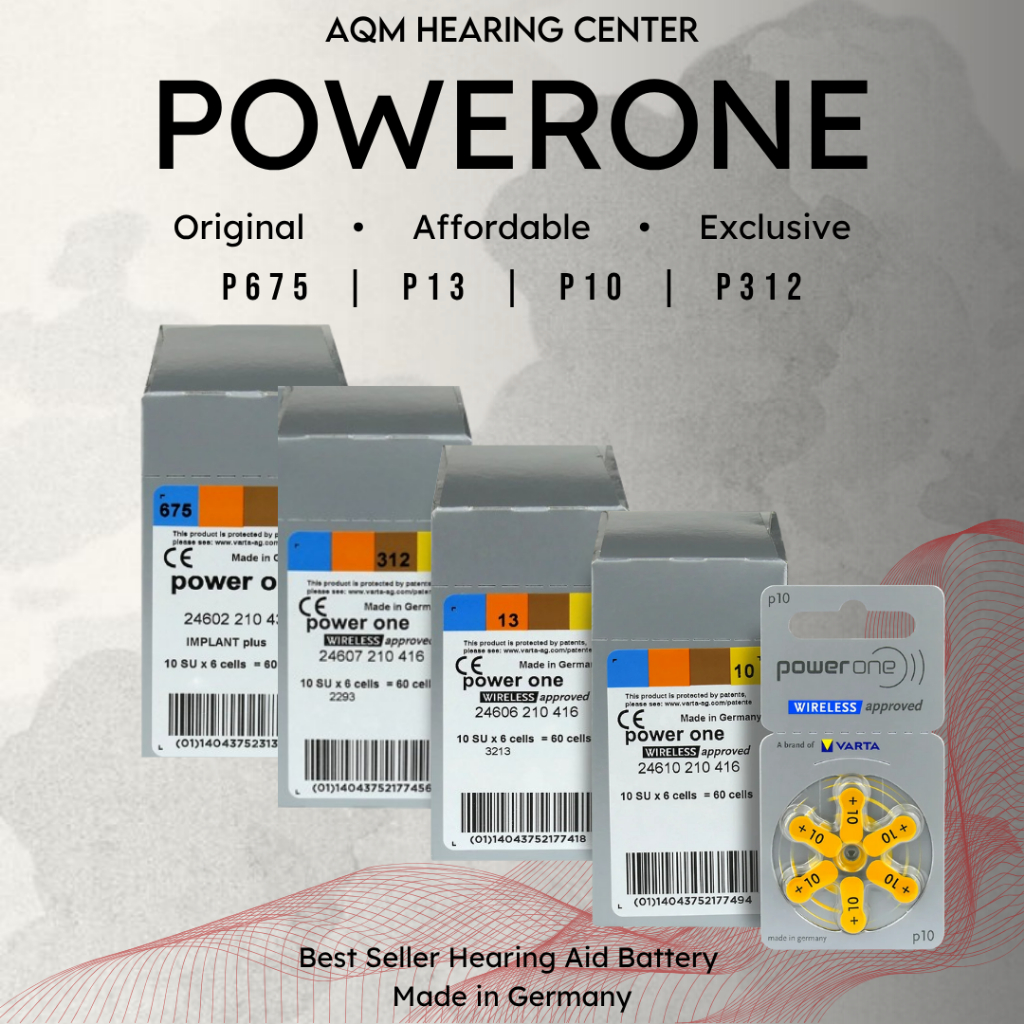 Jual 1BOX Baterai Alat Pendengaran Powerone | battery Hearing Aid ...